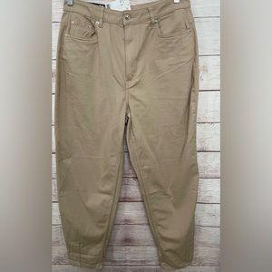 NWT H&M Divided Mom High Waist Loose Fit Ankle Jeans 5-Pocket Tan Denim 10